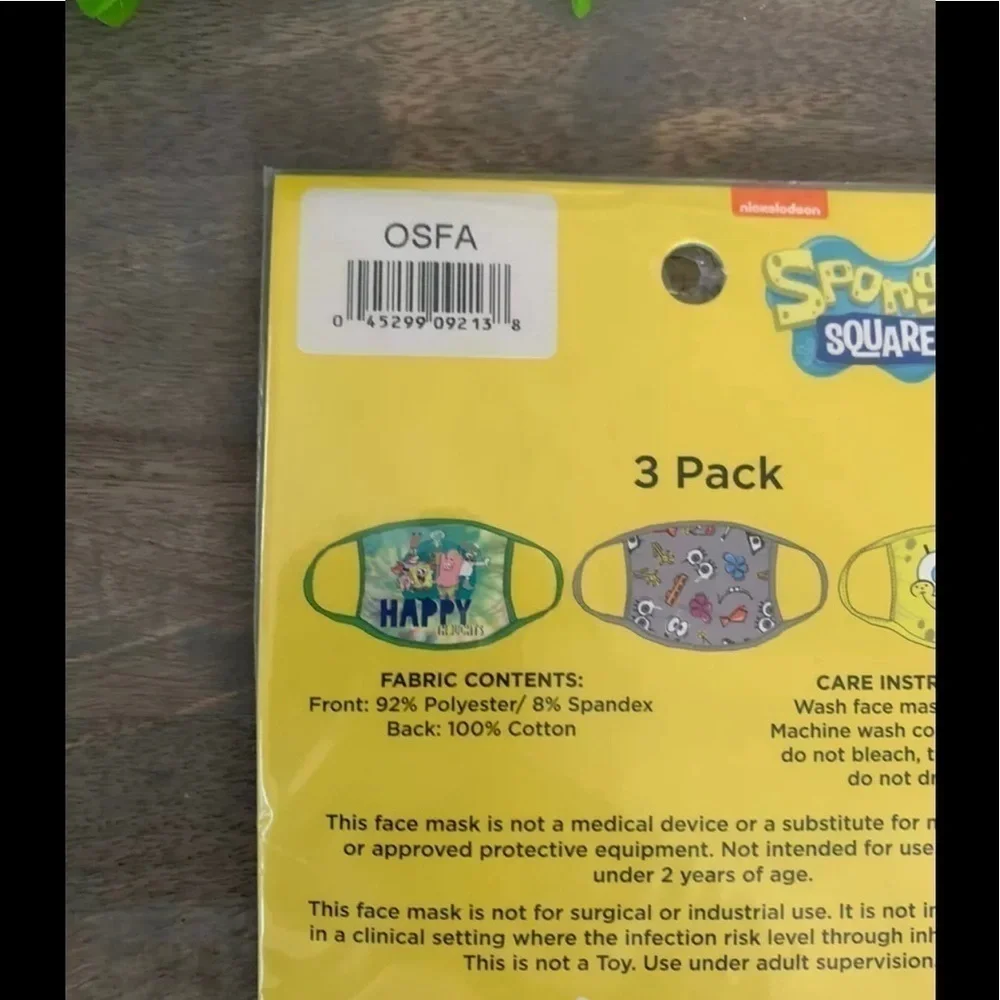 SpongeBob Children Face Mask